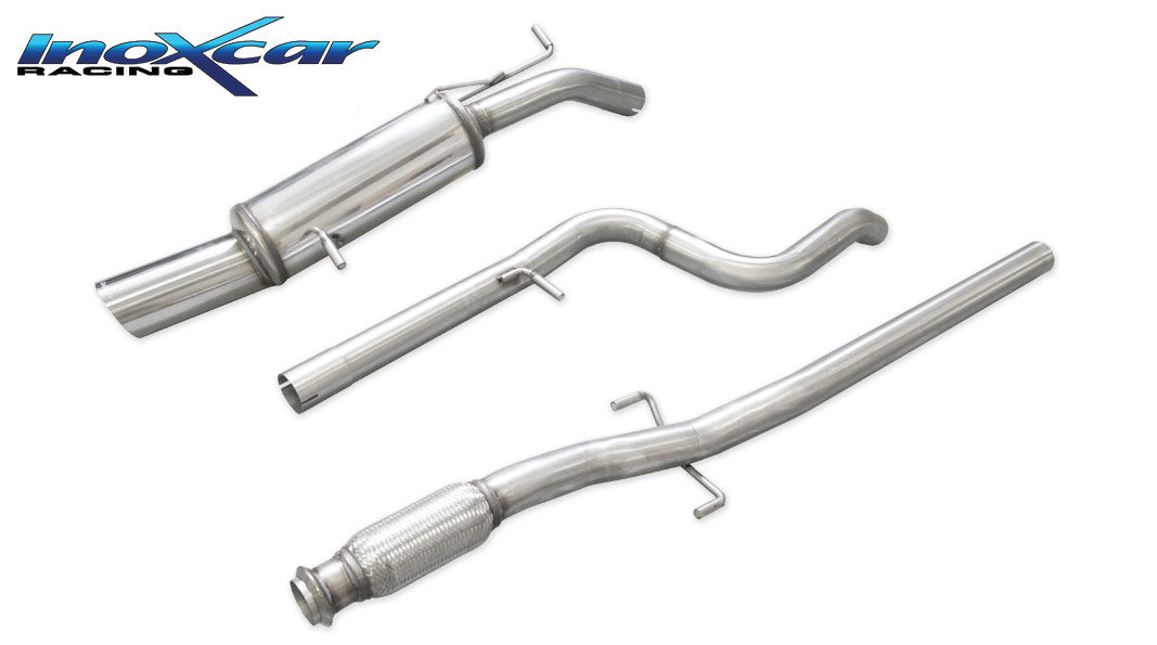 Tubo centrale diretto+Scarico finale con silenziatore 1X101 RACING diam.63 PEUGEOT 208 1.6 16V TURBO GTI (200cv) 2013-2015 - Autobox