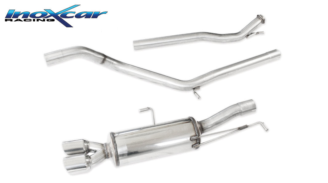 Tubo centrale diretto+Scarico finale con silenziatore 2X76 RACING diam. 63,5 PEUGEOT RCZ 1.6 THP (200CV) 2010-- - Autobox
