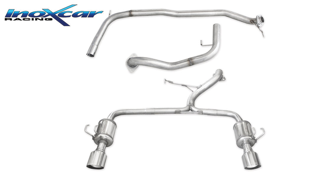 Tubo centrale diretto+Scarico finale con silenziatore HONDA CIVIC TYPE-R 2.0 (310cv) 2015-- - Autobox
