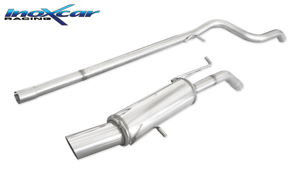 Tubo centrale diretto+Scarico finale con silenziatore 1X100 RACING diam. 55 PEUGEOT 207 1.6 16V GTI (175CV) 2007-- Ø 55 - Autobox