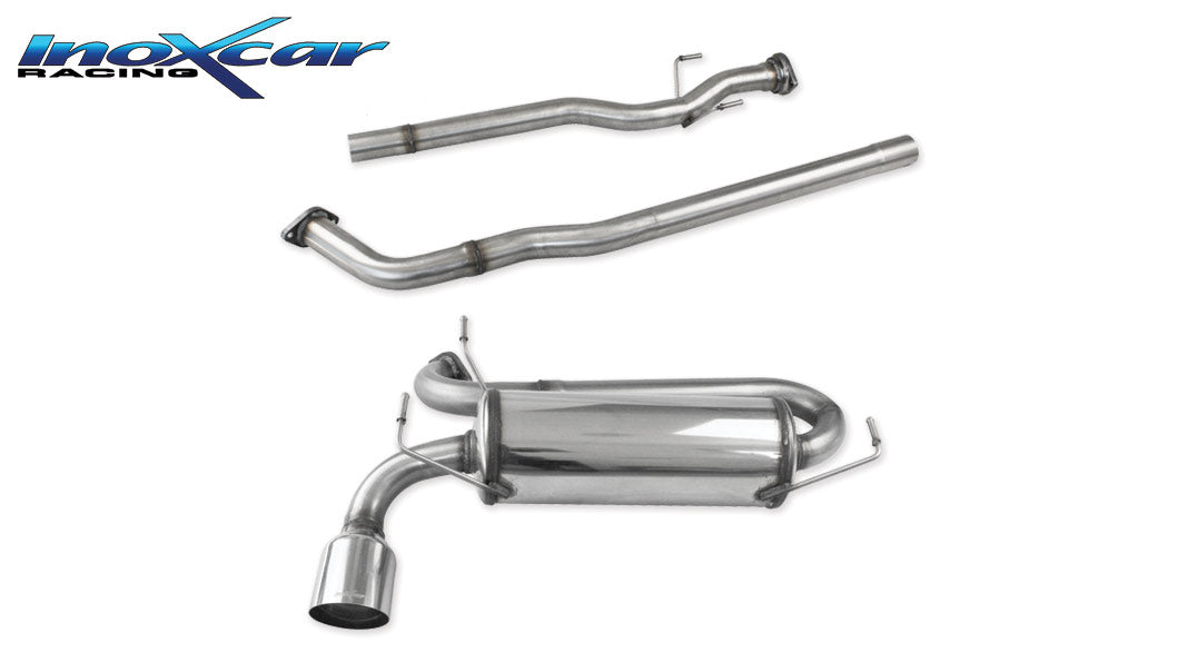 Tubo centrale diretto+Scarico finale con silenziatore 1X100 RACING Ø 55 NISSAN JUKE 1.6 Turbo 4WD (190CV) 2011-- - Autobox