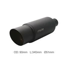 Marmitta rotonda 51mm inclinata acciaio inox SIMONI RACING