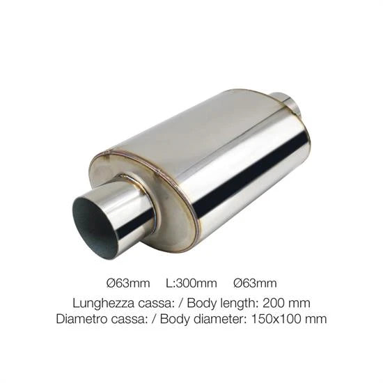 Silenziatore universale 63mm SIMONI RACING