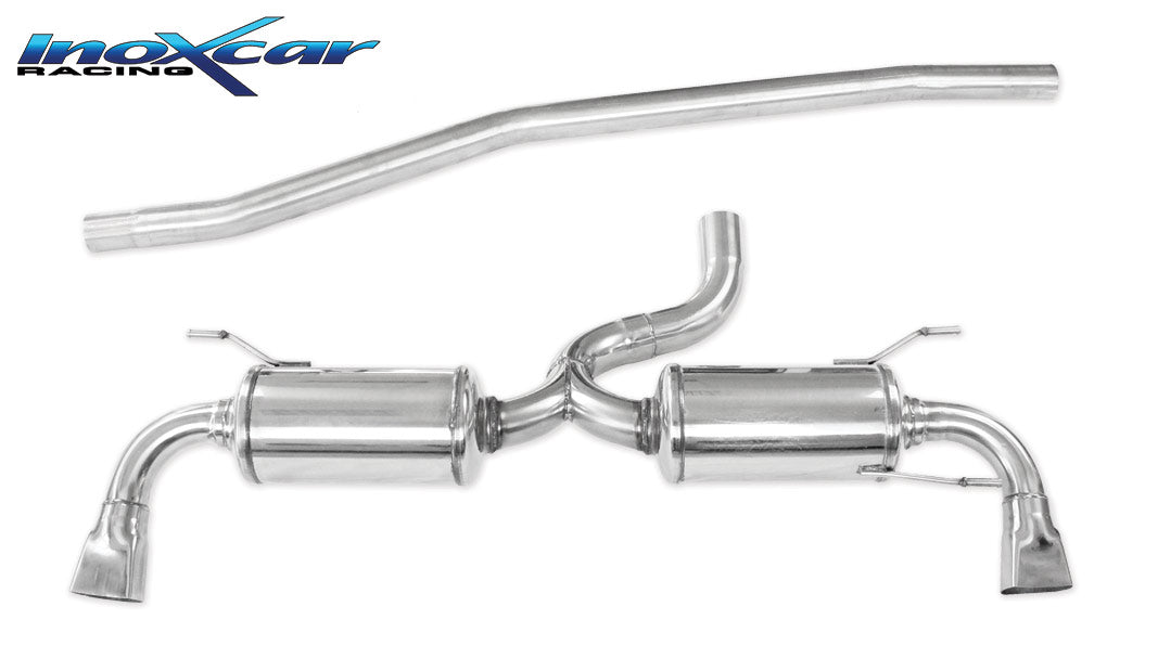 Tubo centrale diretto + 2 Scarico finale con silenziatore destro e sinistro LAND ROVER EVOQUE 2.2 sd4 (190cv) 2011-- - Autobox