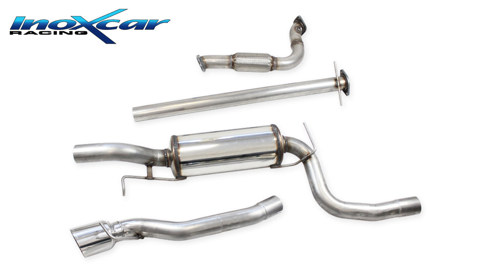 Tubo intermedio (flex) + Tubo centrale diretto + Scarico finale 102 RACING FORD FOCUS RS 2.0 16V TURBO (215CV) 2003-- - Autobox