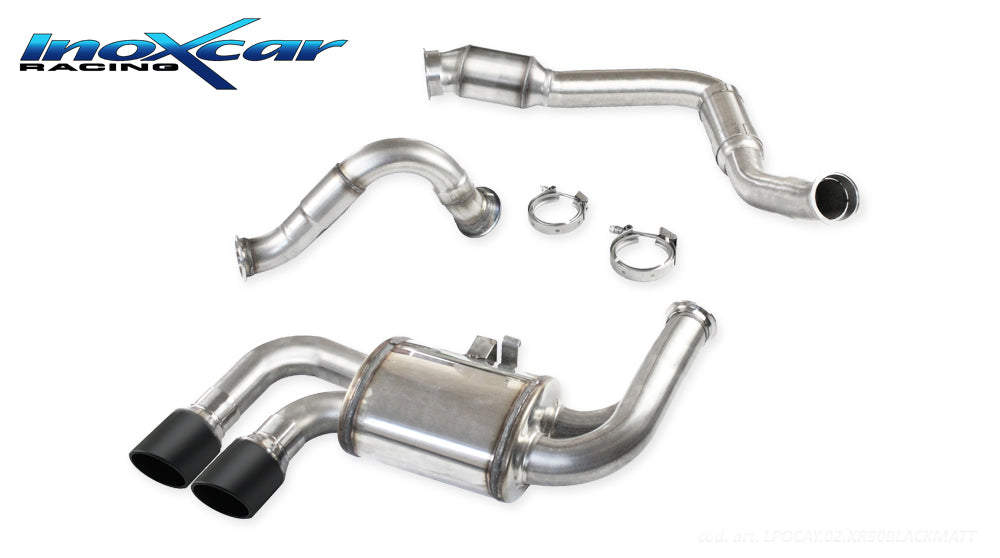 Tubo sostituzione catalizzatore con cat. metallico + TI + Scarico finale con silenziatore CEN 2X90 X-RACE BLACK MATubo turbina PORSCHE CAYMAN 718 S 2.5i Turbo (350cv) 2016-- - Autobox