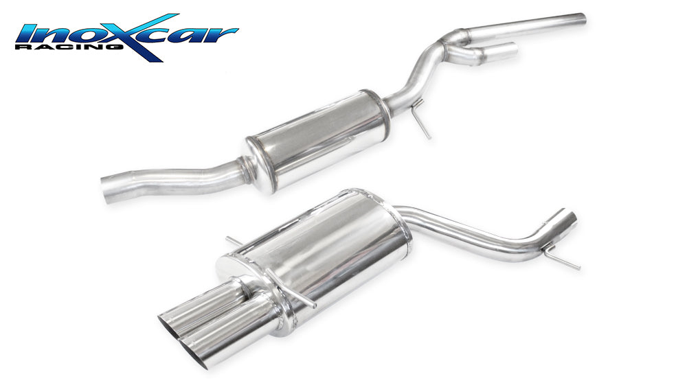 Tubo centrale con silenziatore + Scarico finale con silenziatore 2X80 RACING AUDI A4 (Type B5) S4 2.7 BITURBO (265CV) 1998-2001 - Autobox