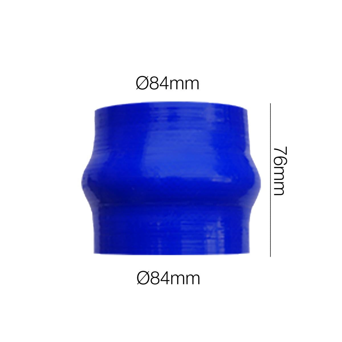 Manicotto dritto a soffietto lunghezza 76MM in silicone blu rinforzato MANITOR