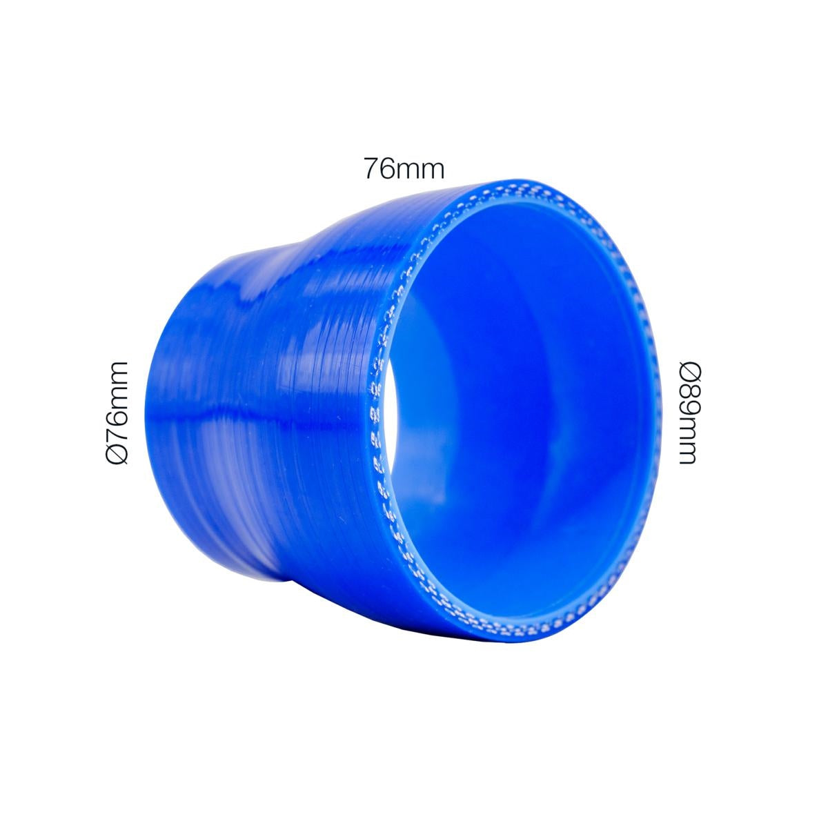 Manicotto dritto doppia misura lunghezza 76MM in silicone blu rinforzato MANITOR