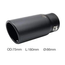 Terminale rotondo 66mm inclinato acciaio inox SIMONI RACING