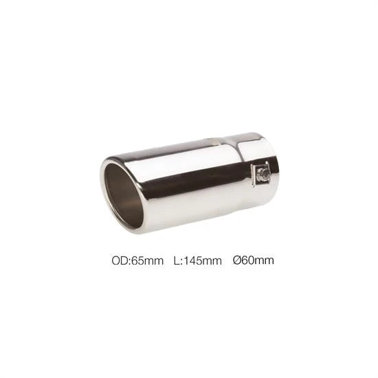 Terminale rotondo 60mm inclinato acciaio inox SIMONI RACING