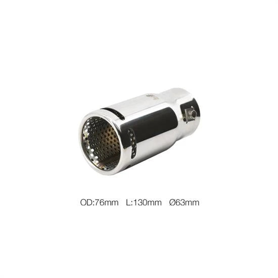 Terminale rotondo 63mm inclinato acciaio inox SIMONI RACING