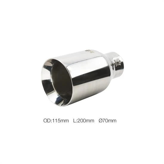Terminale rotondo 70mm acciaio inox SIMONI RACING