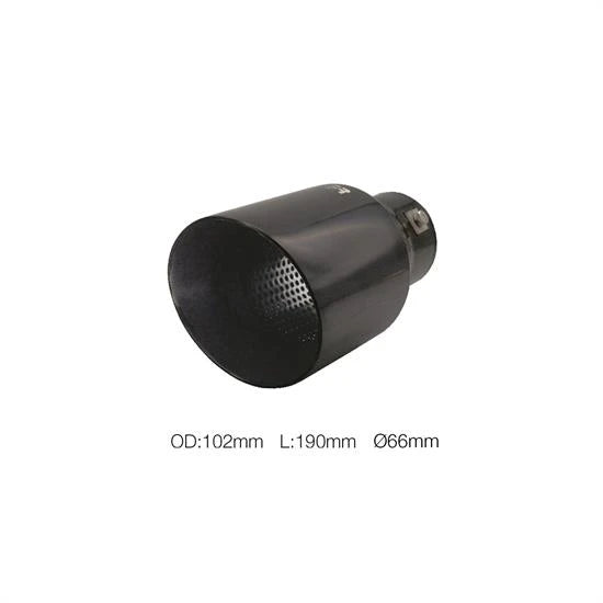 Terminale rotondo 66mm inclinato acciaio inox uscita102mm SIMONI RACING