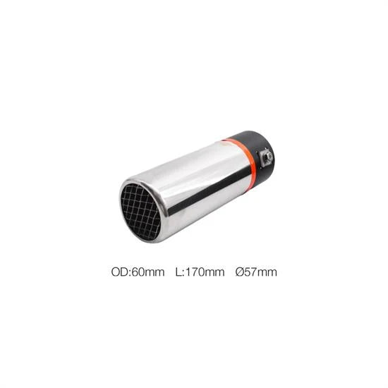 Terminale rotondo 57mm inclinato acciaio inox SIMONI RACING