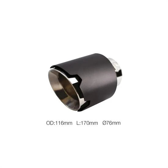 Terminale rotondo 76mm acciaio inox SIMONI RACING