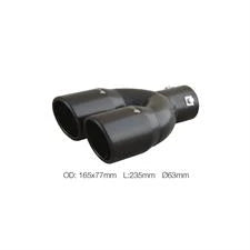 Terminale rotondo 63mm doppio inclinato acciaio inox SIMONI RACING