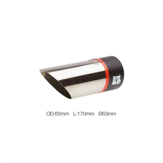 Terminale rotondo 66mm inclinato acciaio inox SIMONI RACING