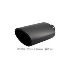 Terminale ovale 57mm inclinato acciaio inox SIMONI RAICING