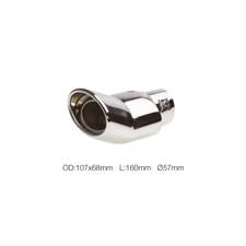 Terminale ovale 57mm DTM acciaio inox SIMONI RACING