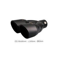 Terminale rotondo 63mm doppio acciaio inox SIMONI RACING
