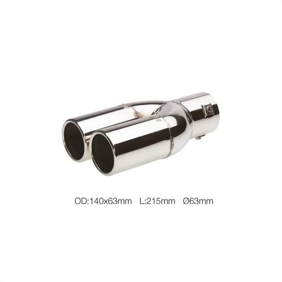Terminale rotondo 63mm doppio acciaio inox SIMONI RACING