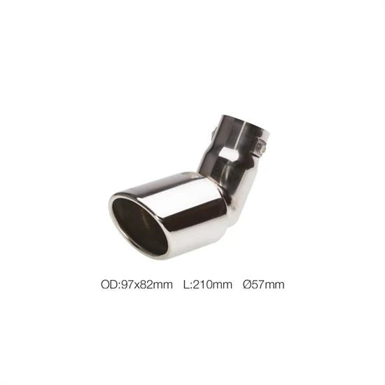 Terminale ovale 57mm DTM acciaio inox SIMONI RACING