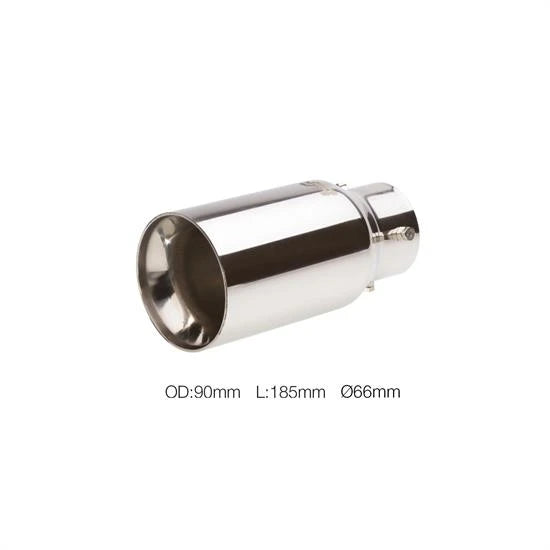 Terminale rotondo 66mm acciaio inox SIMONI RACING