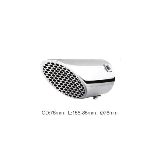 Terminale rotondo 76mm inclinato acciaio inox SIMONI RACING