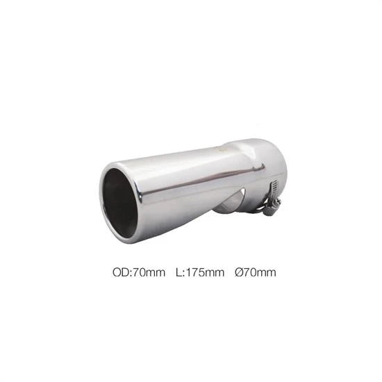 Terminale rotondo 70mm acciaio inox SIMONI RACING