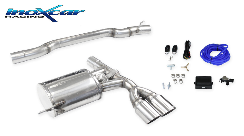 Scarico finale con silenziatore CEN 2X90 RACING + Valvola con kit depressione + telecomando MINI COOPER (Type F56) Cooper S JCW GP 2.0T (306cv) con/senza OPF 2020-- diam. 70 - Autobox