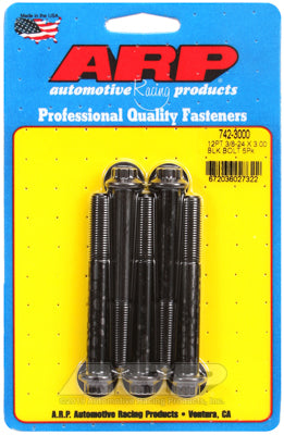 ARP 3/8-24 x 3 12pt Black Oxide Bolts (5/pkg)