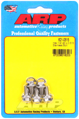 ARP 1/4-20 x 0.515 Hex SS Bolts (5/pkg)