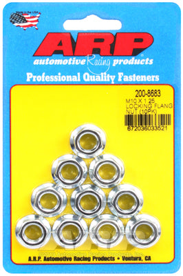 ARP M10 x 1.25 Locking Flange Nut Kit (10 pack)