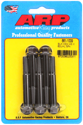 ARP M8 x 1.25 x 60 Black Oxide Hex Bolts (5/pkg)