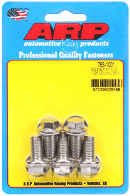 ARP M10 x 1.25 x 20 SS Hex Bolts (5 Per Package)