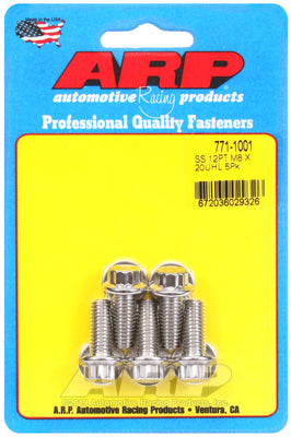 ARP M8 x 1.25 x 20 12pt SS Bolts (5/pkg)