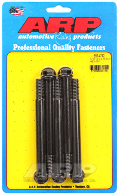 "7/16""-14 X 4.750 hex 1/2 wrenching black oxide bolts" 5pcs