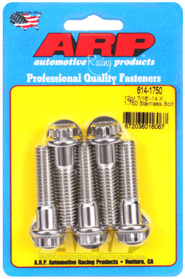 "7/16""-14 X 1.750 12pt 1/2 wrenching SS bolts" (5pcs)