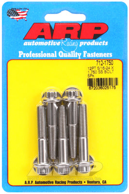 ARP 5/16in-24 x 1.750 12pt SS Bolts (5/pkg)