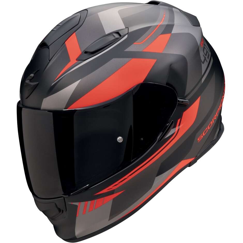 EXO-491 ABILIS NERO OPACO ARGENTO ROSSO