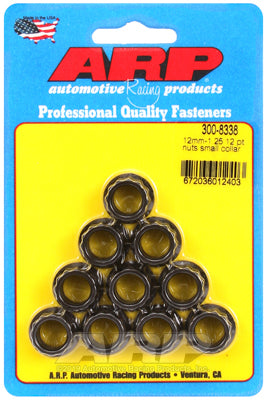 ARP M12 X 1.25 12pt Nut Kit Small Collar (Pack of 10)