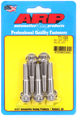 ARP M8 x 1.25 x 40 12pt Stainless Steel Bolts (Set of 5)