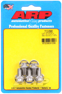 "5/16""-24 x .560 12pt SS bolts" (5pcs)