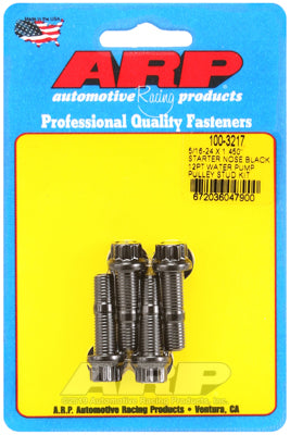 ARP 5/16-24x1.450 starter nose black 12pt WP pulley stud kit