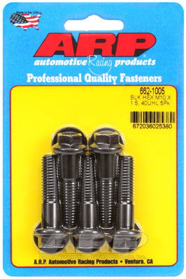 ARP M10 x 1.50 x 40 Hex Black Oxide Bolts (5/pkg)