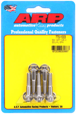 ARP M6 x 1.00 x 30 12pt SS Bolts (5/pkg)