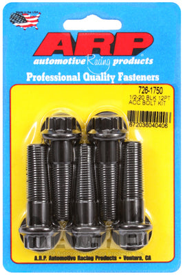 ARP 1/2in -20 x 1.750 12pt Black Oxide Bolts (5/pkg)