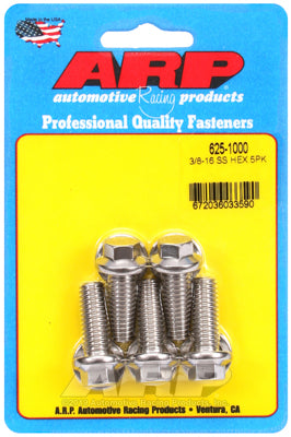 ARP 3/8-16 x 1.000 Hex 7/16 Wrenching SS Bolts (5/pkg)