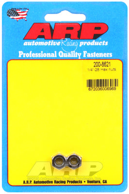 ARP 1/4-28 8740 Chrome Moly Nut Kit - 2 Pack (Black)